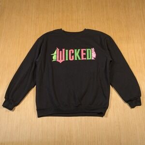 Universal Studios Wicked Broadway Musical Black Sweatshirt Women's Large Graphic